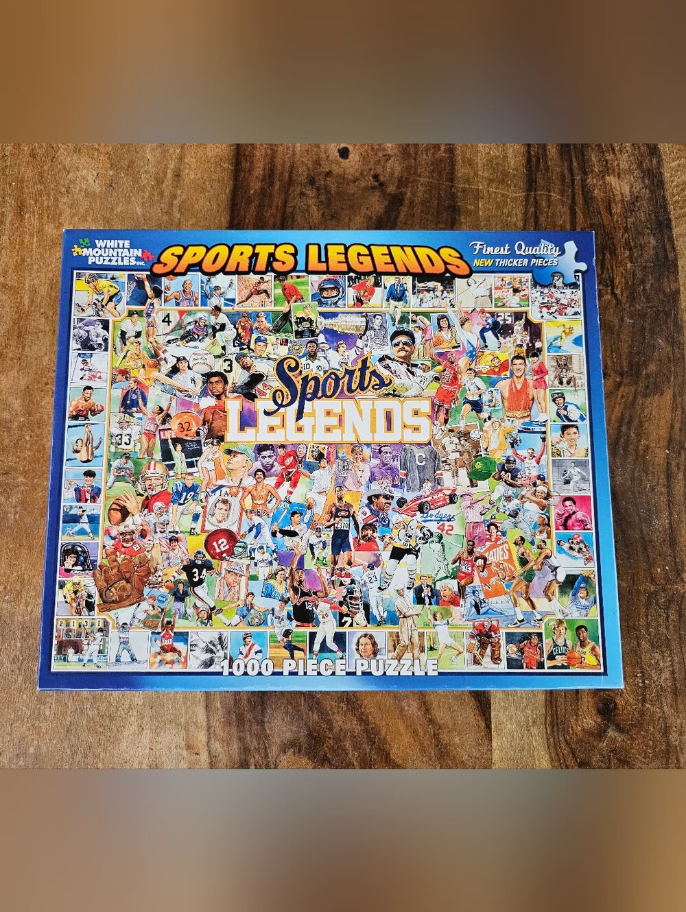 White Mountain 1000 Piece Jigsaw Puzzle Sports Legends Ultimate Trivia Complete